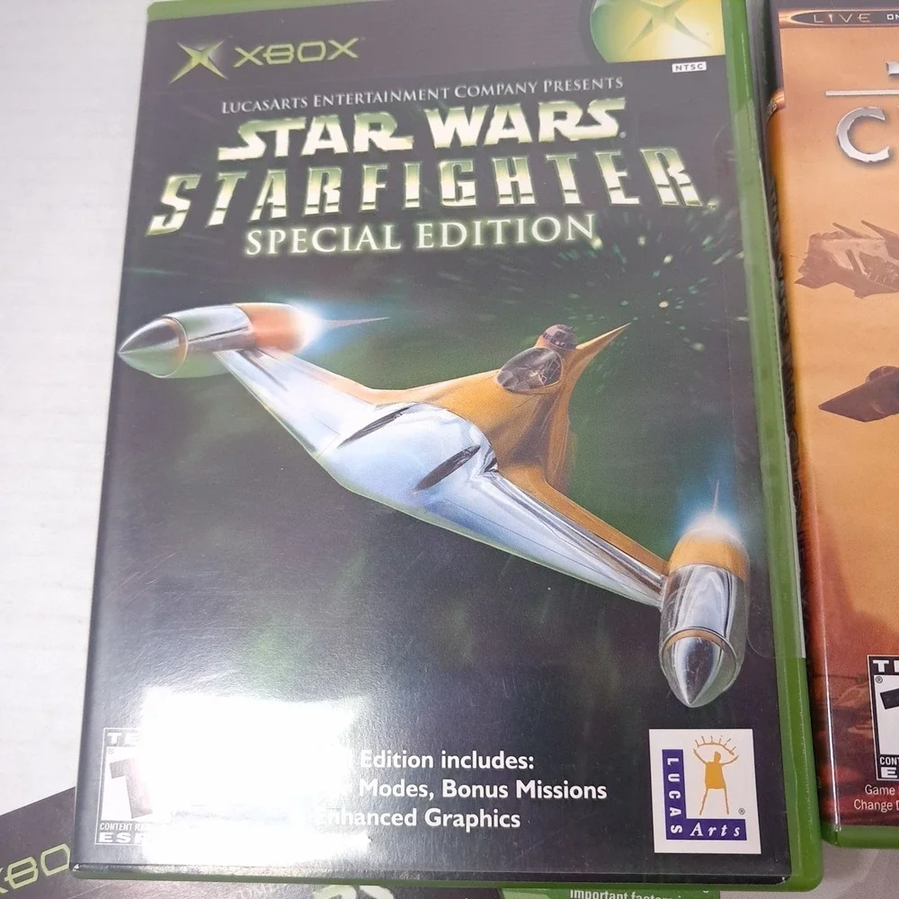 Xbox Star Wars Starfighter‎ Special Edition & Clone Wars Live enabled w/ manual